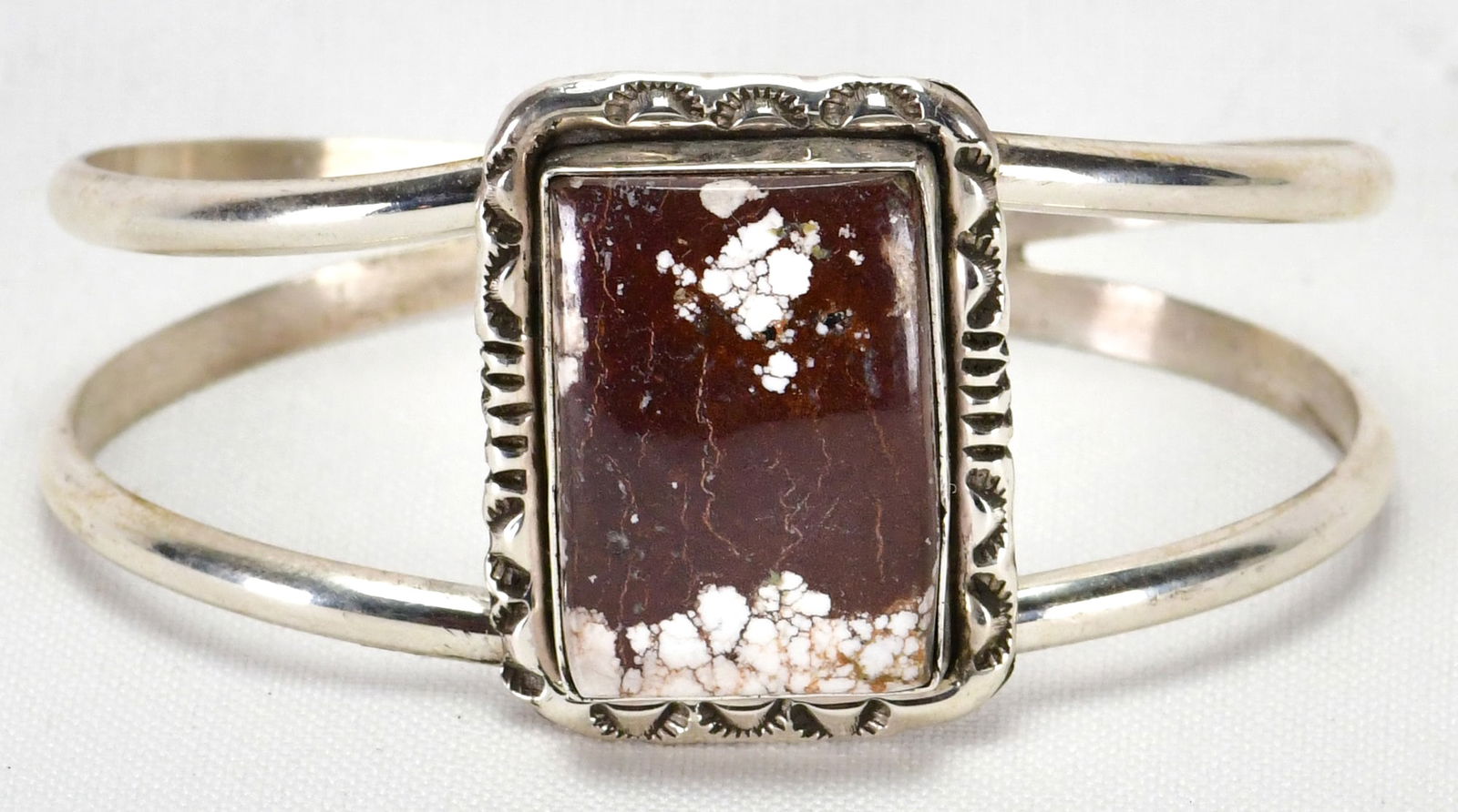 Native American Sterling Silver Wild Horse Turquoise Cuff Bracelet (1 of 5)