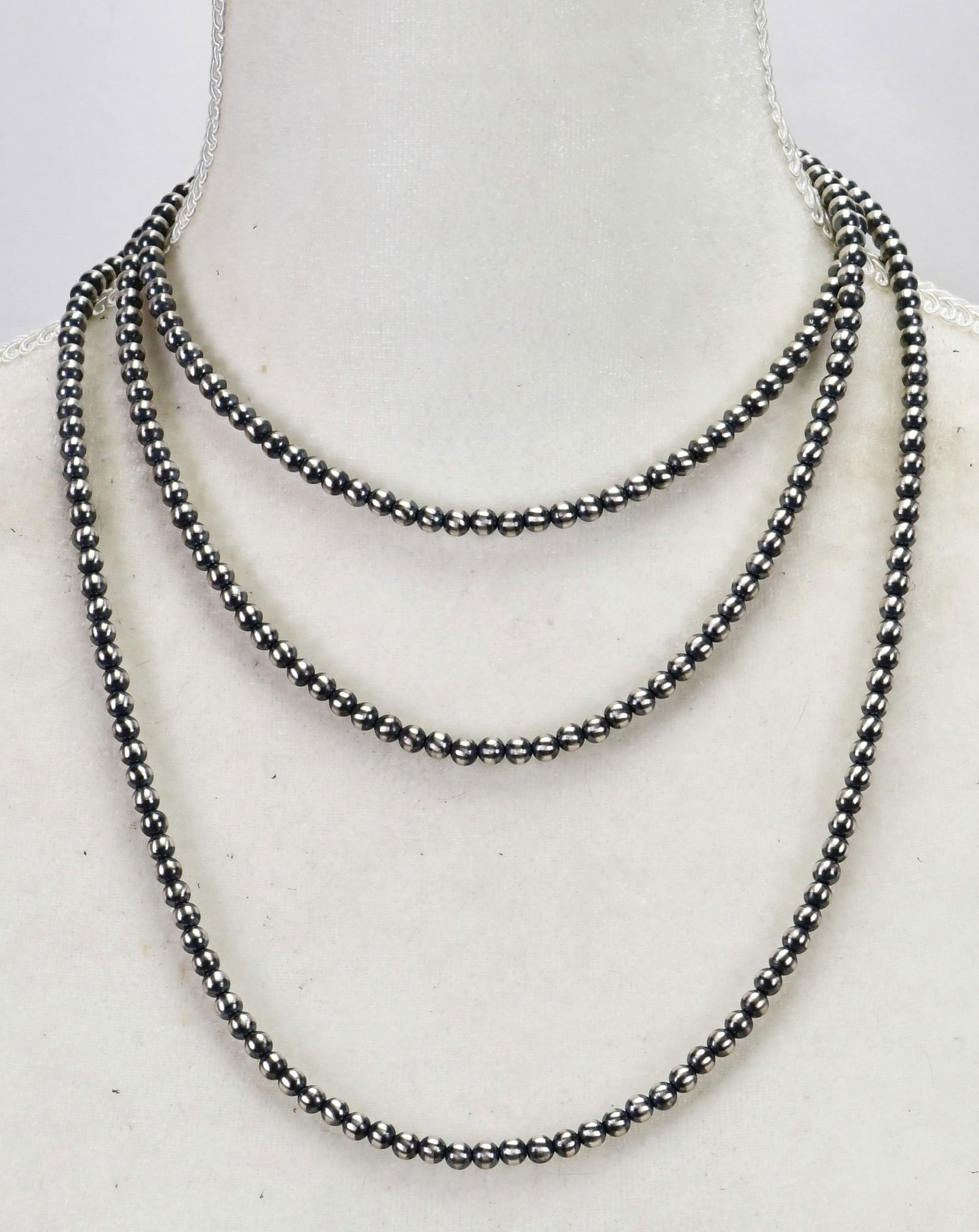 Navajo Pearl Long Necklace - 60" in Length W/5mm Beads (1 of 4)