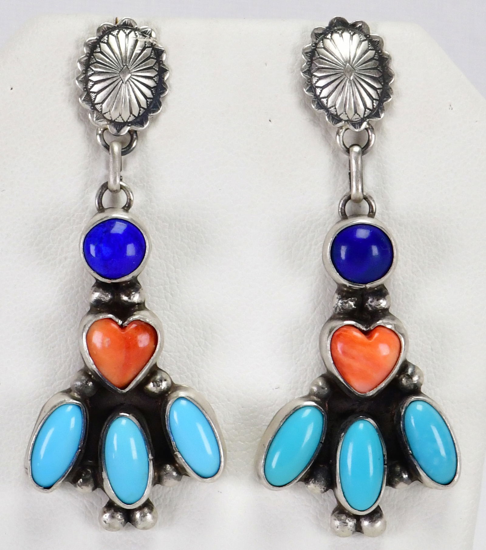 Renne Shelly Sterling Silver Multi-Stone Drop Earrings (1 of 3)