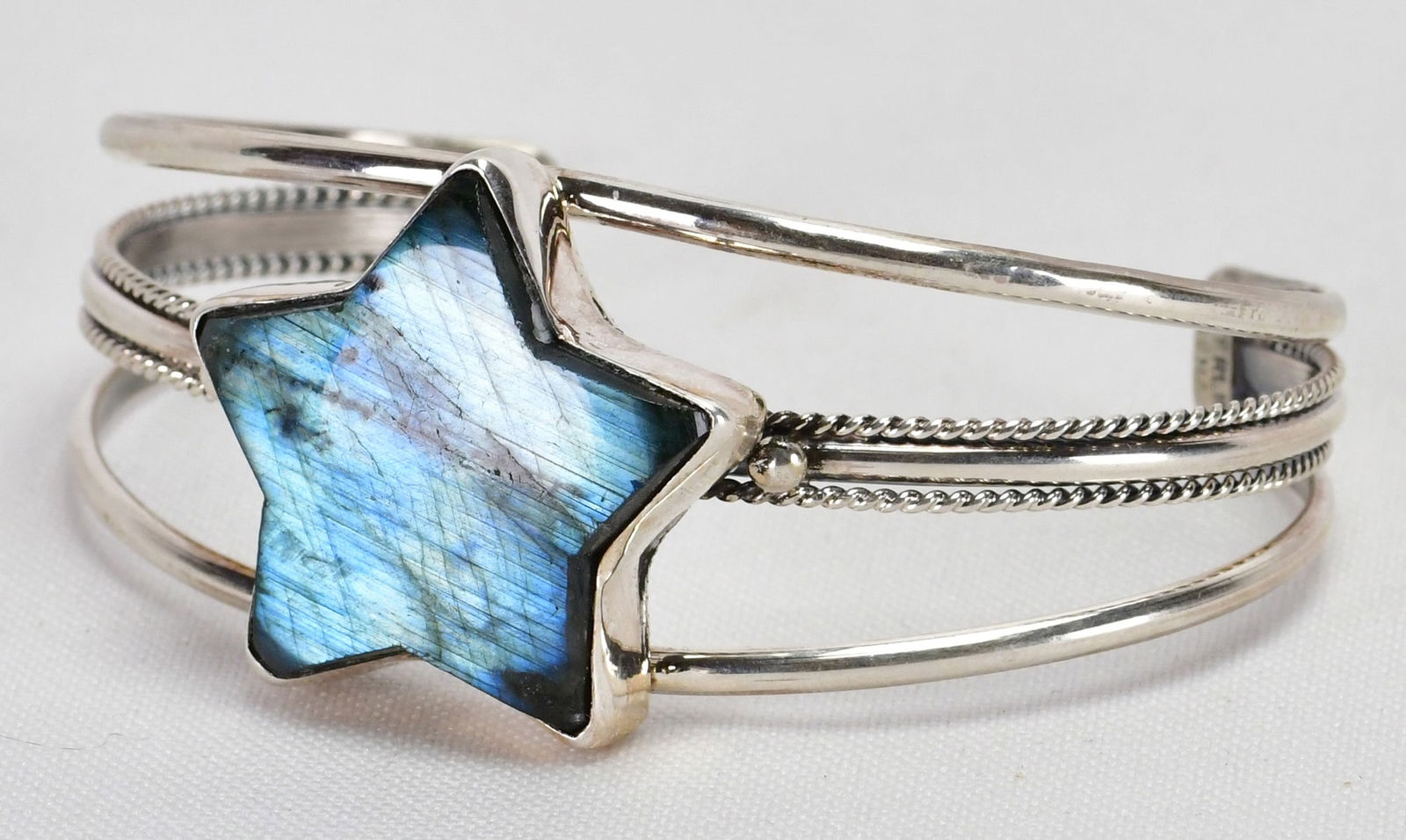 Native American Labradorite Star Shape Cuff Bracelet - Benally (1 of 3)