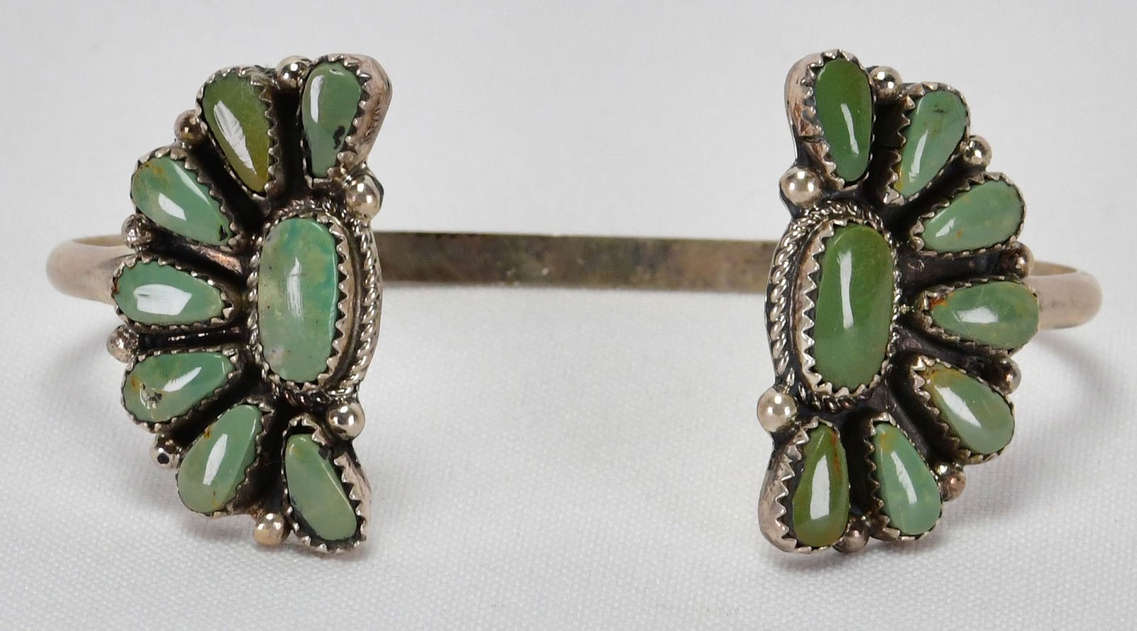 Alicia Wilson Sterling silver Kingman Turquoise Open Center Bracelet (1 of 3)