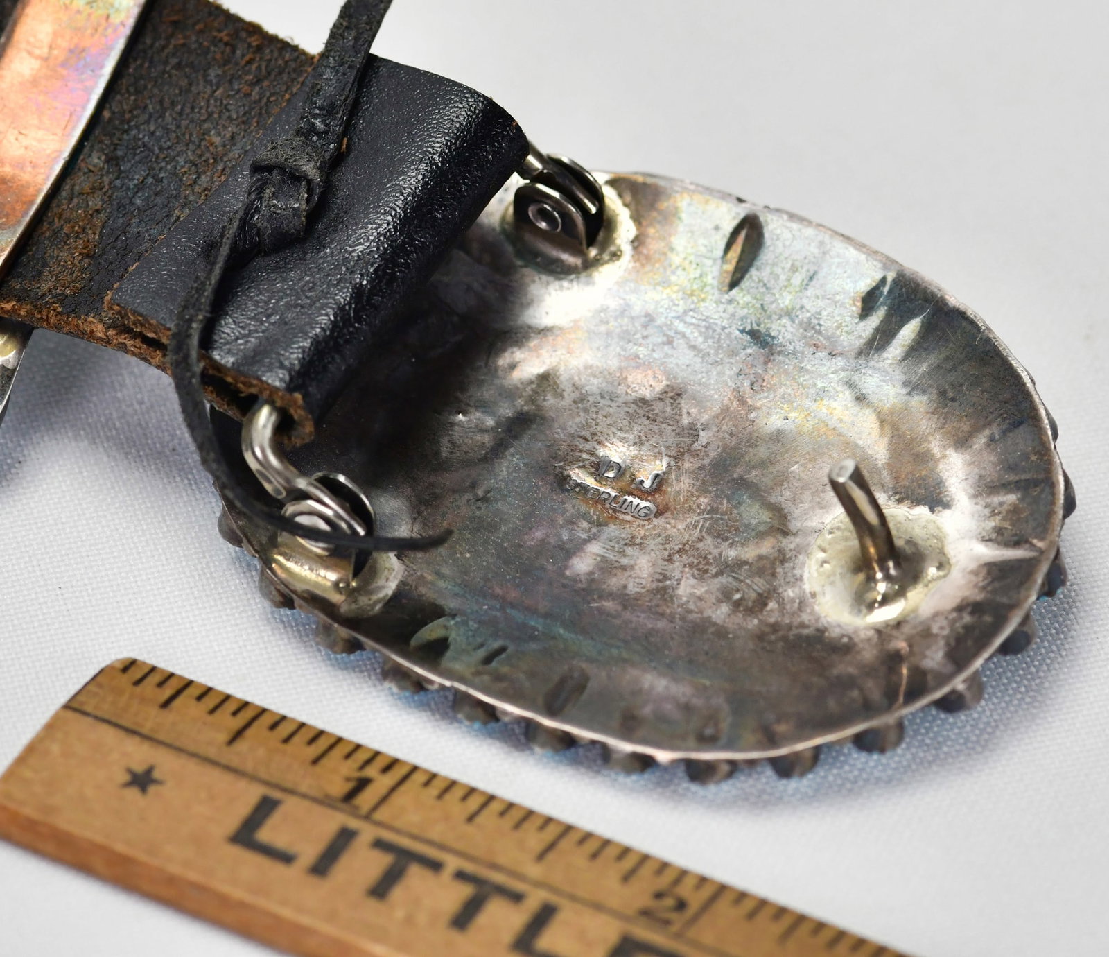 Native American, Zuni, Sterling Silver Cluster Concho Belt - 42" Long - 7