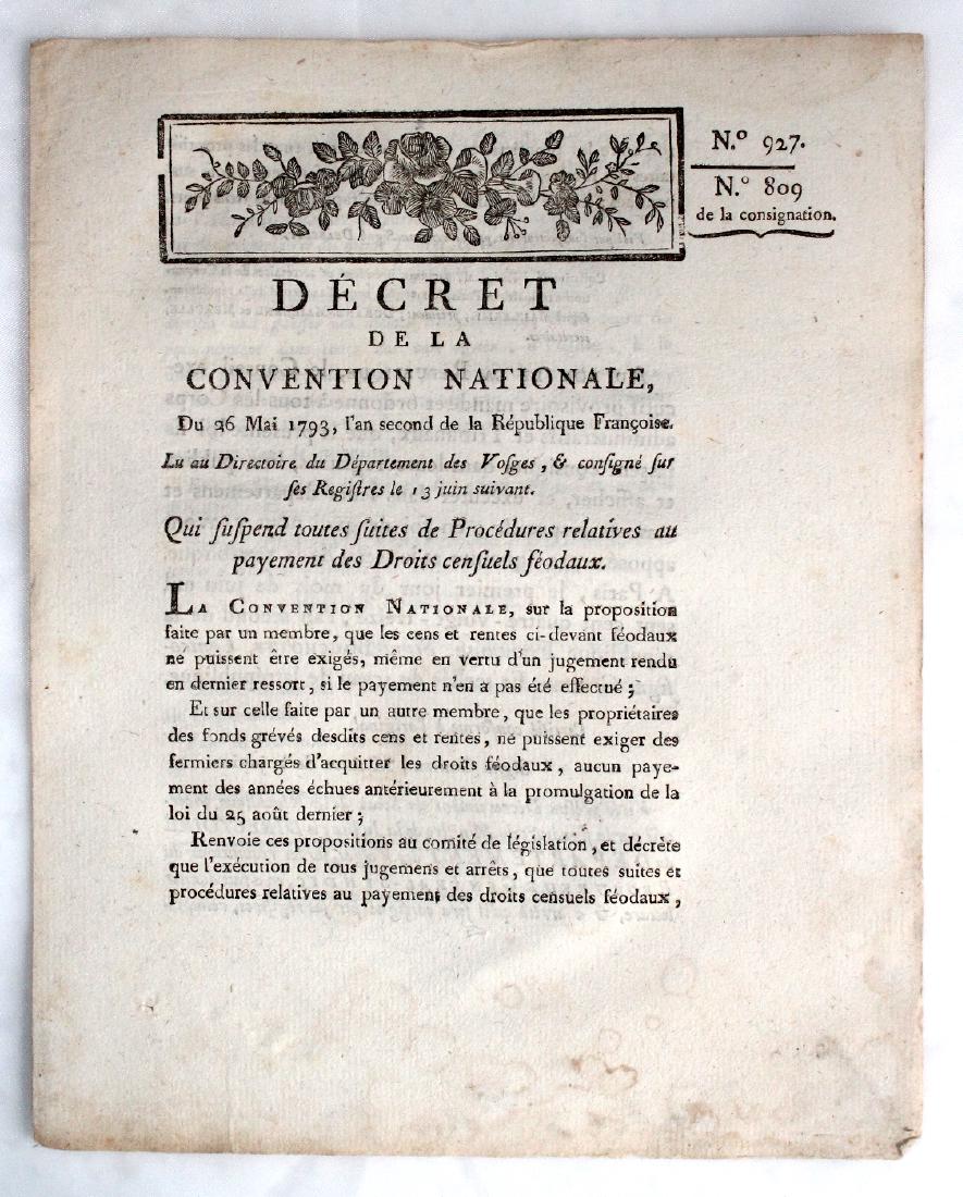 French Revolution Decree, May 1793, Signed (1 of 3)