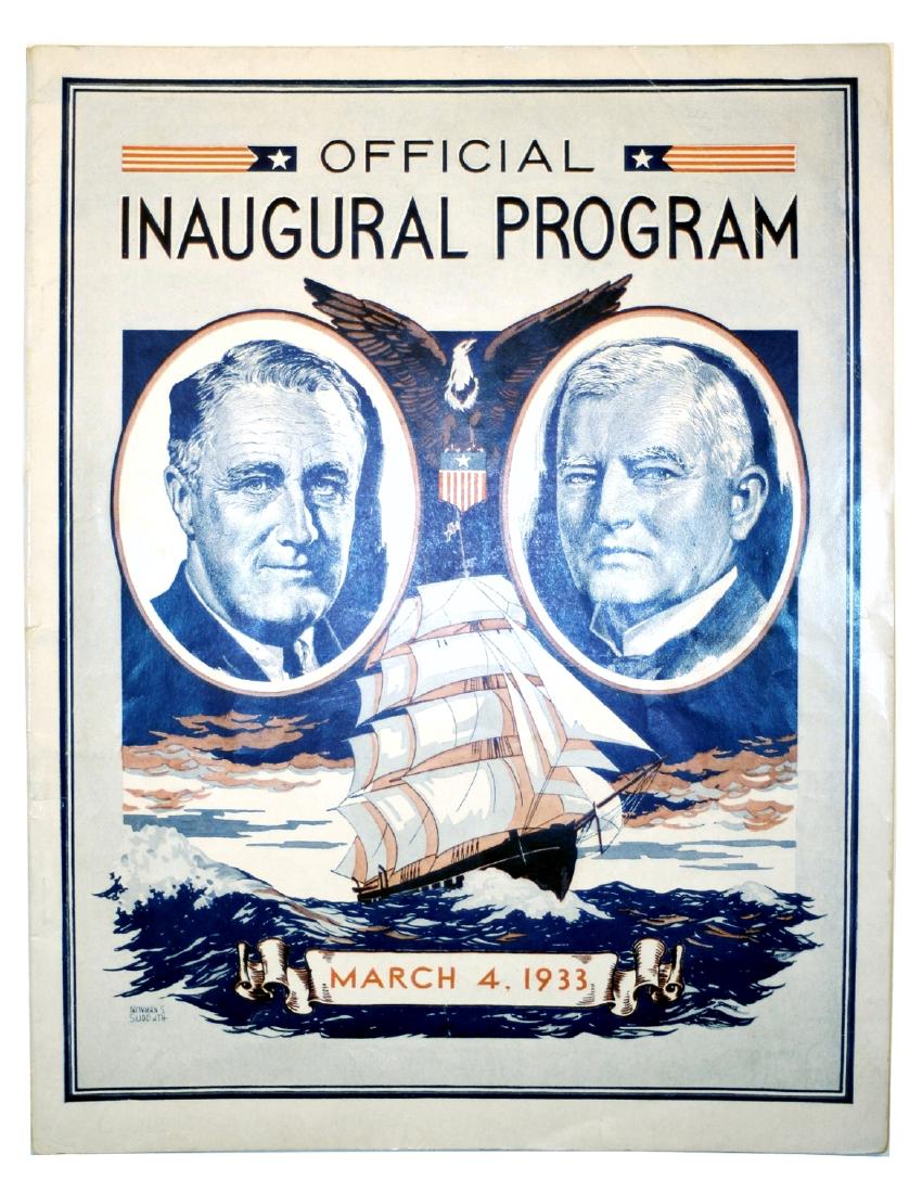 Roosevelt F.D.R. Official Inaugural Program, March 1933 (1 of 10)