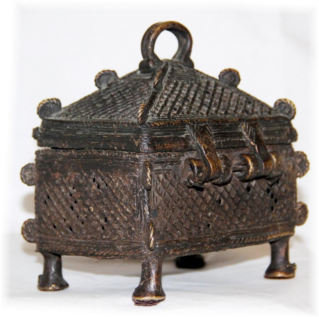 Cast Bronze Dowry Box. c.1800s, Orissa, India (1 of 8)