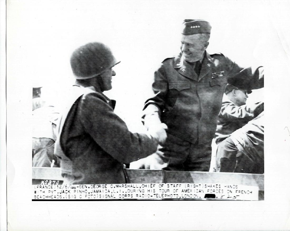 General Marshall & Pvt. Pinho. Normandy June 1944 (1 of 3)