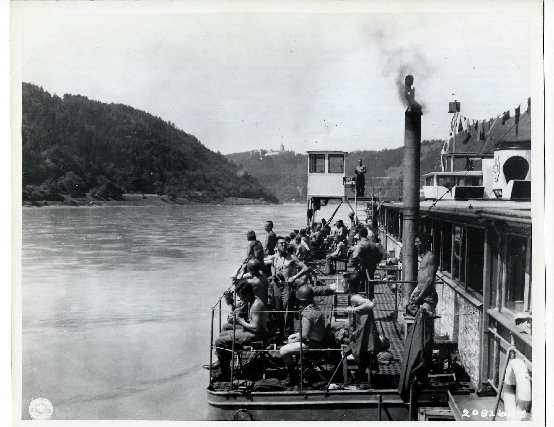 GIs on Danube Cruise,  6.22.45 Linz (1 of 3)