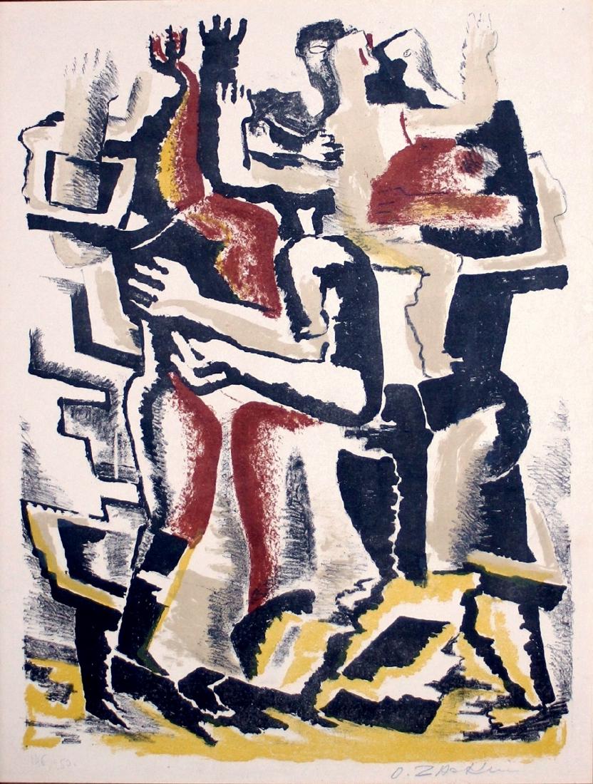 Ossip Zadkine: Les Rois Mages. 1953 Signed Lithograph (1 of 6)