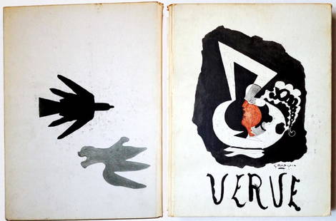 Moods and Movements in Art, Verve. Reynal, 1959, 1st Ed: Moods and Movements in Art, Verve. Reynal, NY, 1959.  First Edition of Verve 27/28 (1000). Printed in France  The original lithographs signed in the plate: The boards illustrated with two color lithog