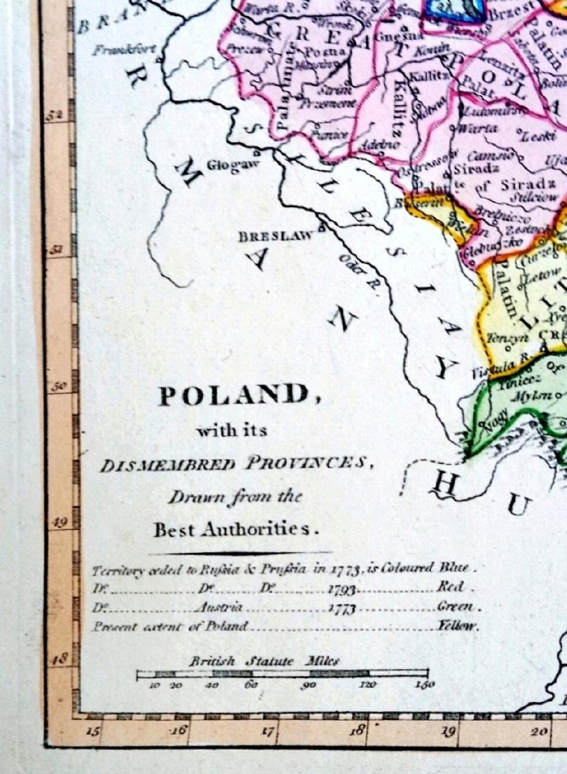 Poland Divided, Wilkinson Map 1794, London, 1st Edition (1 of 10)