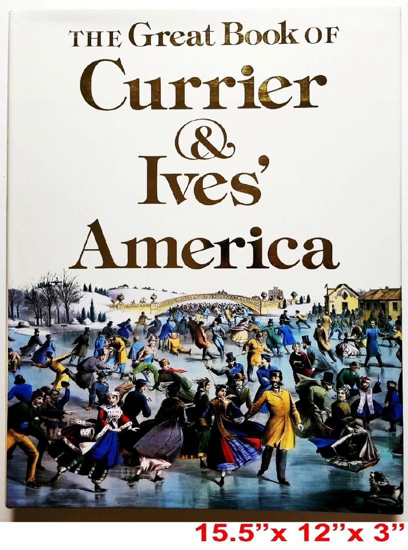 The Great Book of Currier & Ives America. 1979 Elephant: The Great Book of Currier and Ives' America, by Walton Rawls First Edition Coffee Table Elephant Folio 15.5 x 12 x 3 inches. Abbeville Press Publishers, New York, 1979. Edition of 2,000 copies.