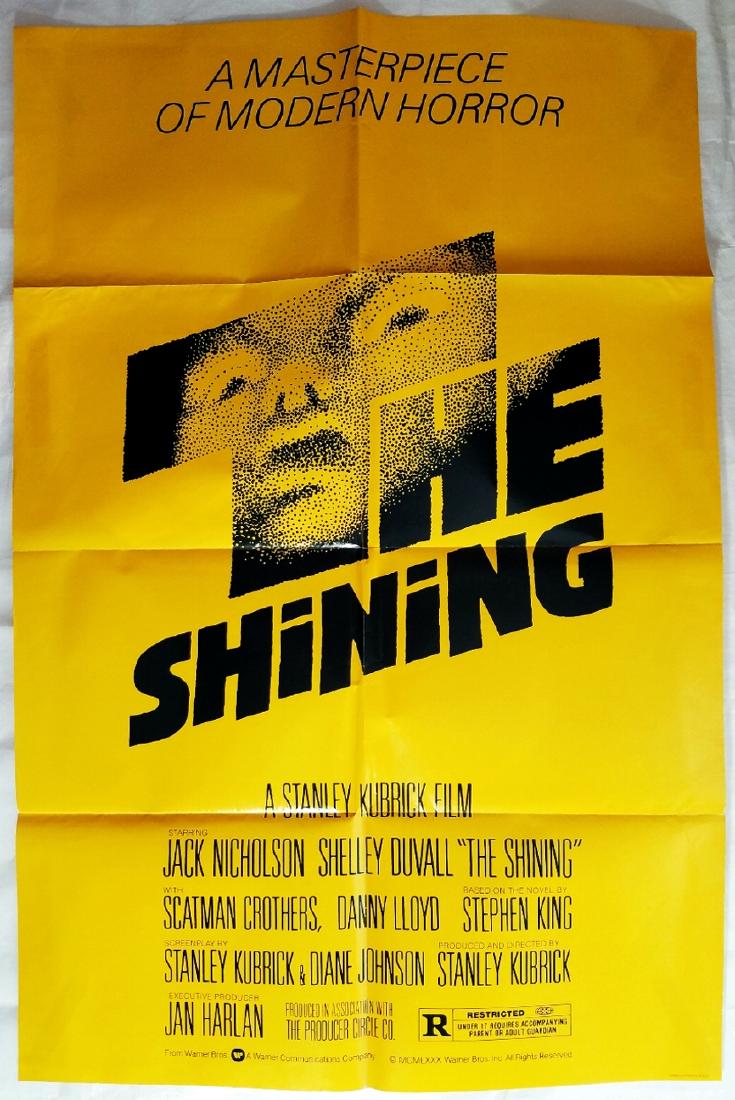 The Shining 1980 Horror Movie Original Advance Poster: The Shining: the original theatrical 1-sheet movie poster from the 1980 horror, directed by Stanley Kubrick. Not a Reprint. NSS Number 800010 on the lower right. U.S. One Sheet / Advance Style, Stock