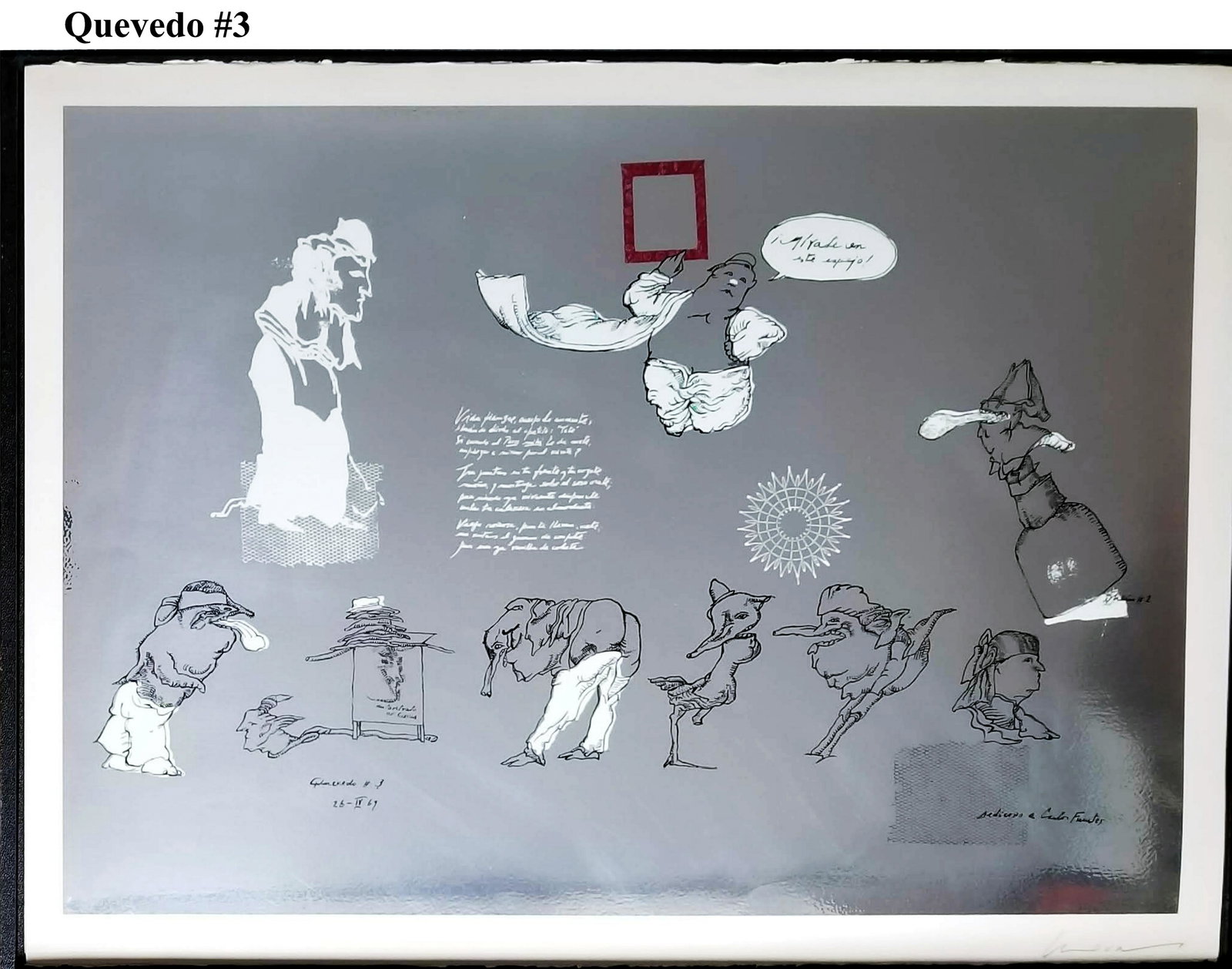 Jose Luis Cuevas: Mirate en Este Espejo 1969 Ed. 28/95 (1 of 3)