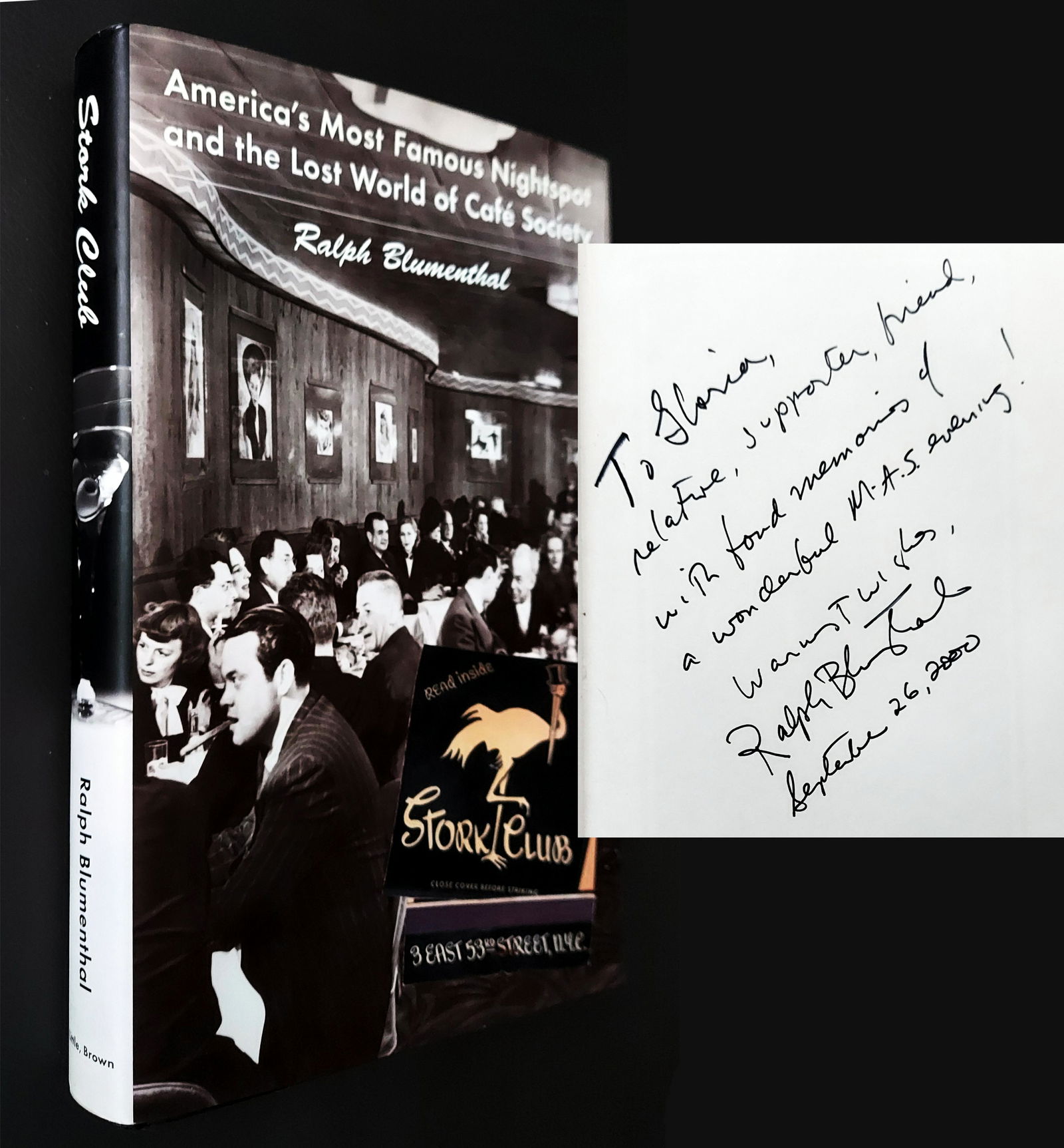 Ralph Blumenthal: Stork Club, Signed 1st Edition (1 of 9)