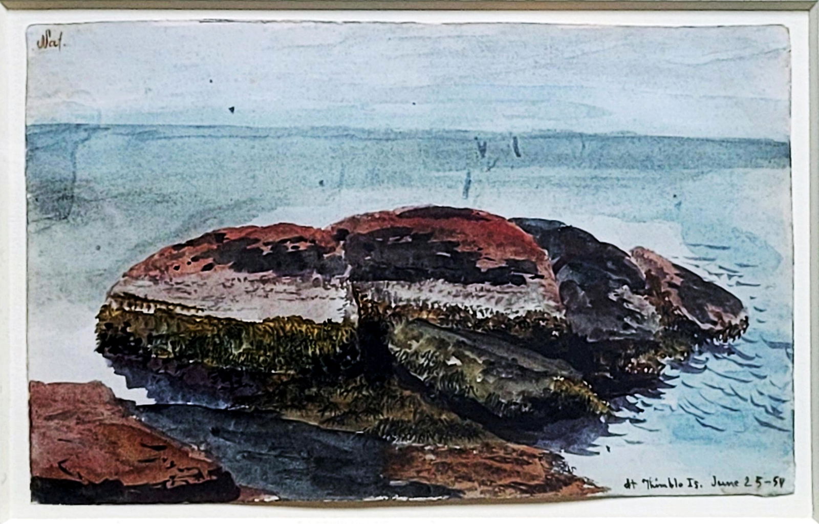 Charles DeWolf Brownell Thimble Island 1854 W/color (0153) on Apr 21