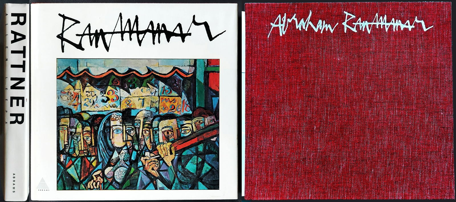 Abraham Rattner Monograph 1970 First Edition: Monograph on Abraham Rattner, the leading American Expressionist, by his stepson, artist Allen Leepa (1919-2009). Hardcover in burgundy cloth with bright silver lettering on the cover and spine, with