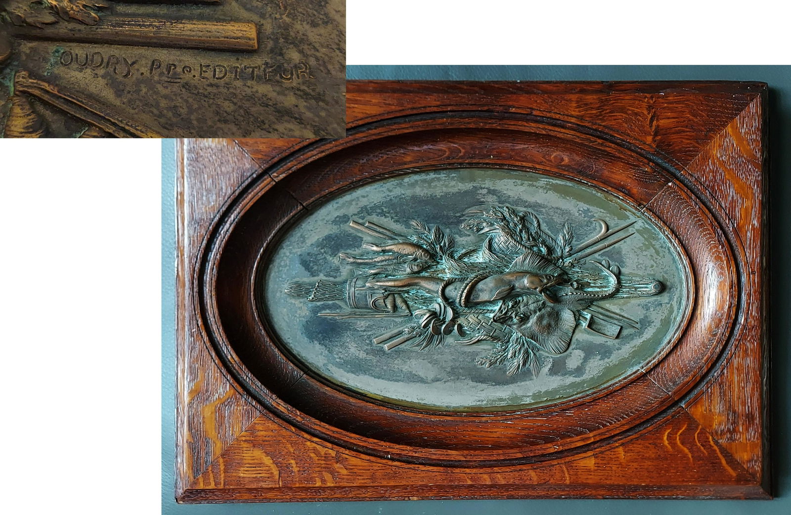 Leopold Oudry: The Sea Spoils, 1855 Copper Relief (1 of 5)