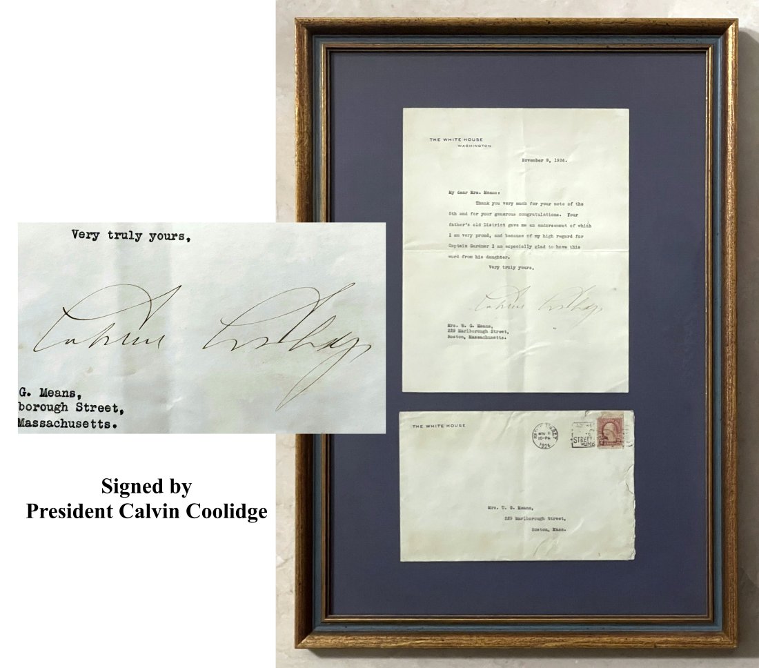 President Calvin Coolidge Letter Signed November 8, 1924 (1 of 7)