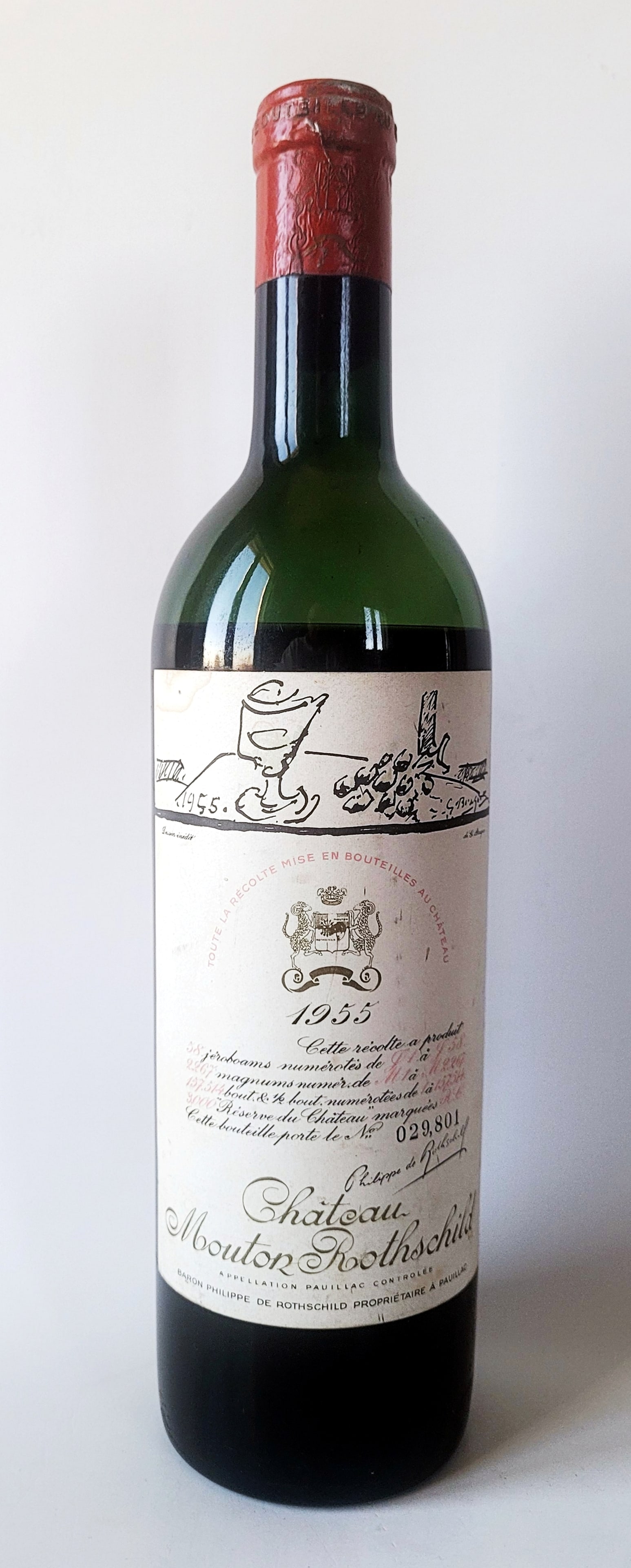 1955 Chateau Mouton Rothschild 0.75 Pauillac France (1 of 5)