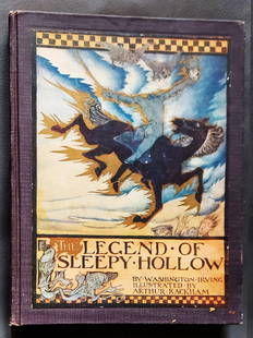 Arthur Rackham: Legend of Sleepy Hollow by Washington Irving 1928: Washington Irving: The Legend of Sleepy Hollow Illustrated by Arthur Rackham Published by David McKay Company, Philadelphia, Pennsylvania, 1928. Eight color Arthur Rackham plates (including frontispie