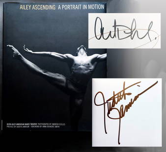 Ailey Ascending, Signed 1st Edition: 2008 Andrew Eccles: Ailey Ascending, A Portrait in Motion by Andrew Eccles (Photographer) Signed by Andrew Eccles in gold ink, and Signed by Judith Jamison in silver ink. First edition, 2008 Full number line. Chronicle B