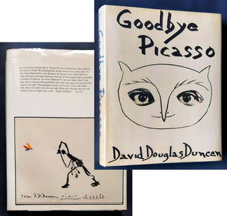 David Douglas Duncan: Goodbye Picasso, 1974, First Edition.: Goodbye Picasso by David Douglas Duncan First Edition, Grosset and Dunlap, New York, 1974. 300 pages, 13x10 inches, with many b/w photographs and color reproductions. The original edition in cover mad