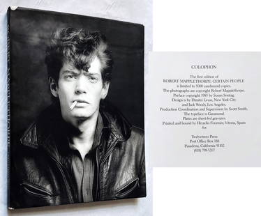 Robert Mapplethorpe, Certain People: A Book of Portraits 1985 First Edition: Robert Mapplethorpe, Certain People: A Book of Portraits 1985 First Edition First Edition 1/5000, Twelvetrees Press, 1985, California. 93 gravures printed in Spain by Heraclio Fournier. 14.25 x 11.25