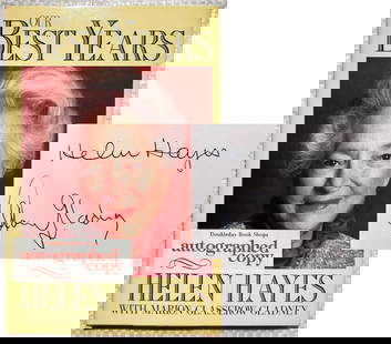 Helen Hayes (Signed): Our Best Years, 1984 First Edition: Our Best Years Helen Hayes with Marion Glasserow Gladney Signed by both Helen Hayes and Marion Glasserow Gladney. First Edition published by Doubleday, 1984. Helen Hayes MacArthur (1900 –1993) was a