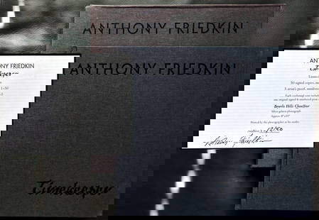 Anthony Friedkin: Timekeeper 2003 Signed 1st Ed. 12/50: Timekeeper, Photographer Anthony Friedkin, Monograph. Signed First Edition 12/50 in slipcase. Enton Publishing, 2003 Los Angeles, CA. No inserts. Full frame black & white photographs from the collecti