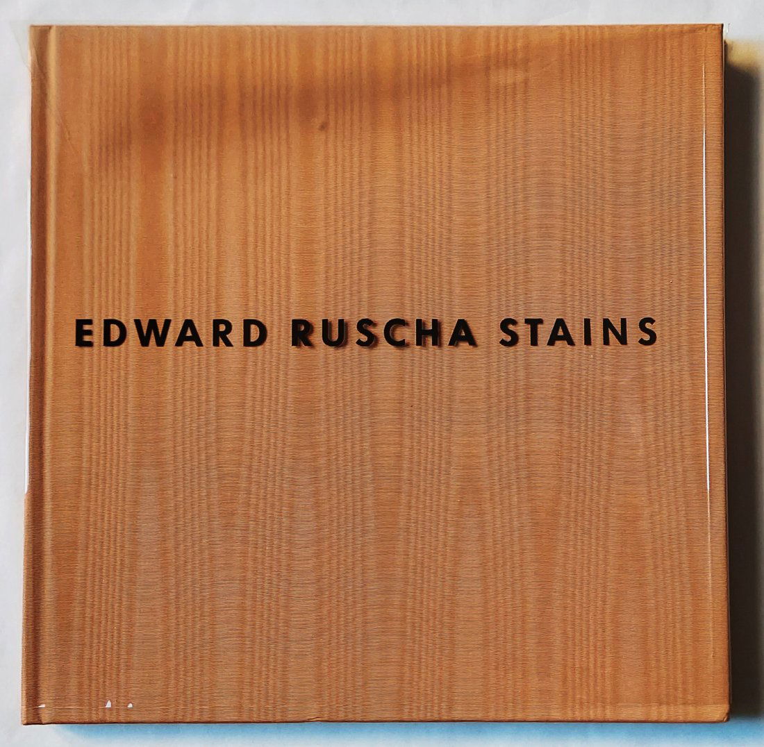 Ed Ruscha Stains 1971-1975, First Edition 1992: Ed Ruscha Stains, 1971 to 1975, with Essay by Peter Schjeldahl. First Edition by Robert Miller Gallery, New York, 1992. 31 color plates, 1 black-and-white illustration, and a 1974 photograph of Ruscha