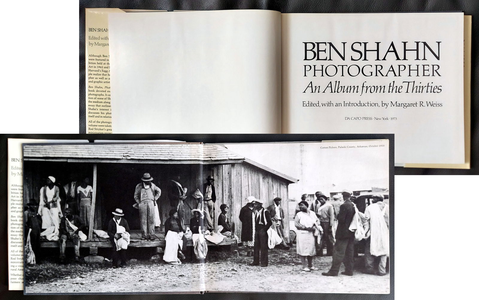 Ben Shahn Photographer: an Album from the Thirties, 1973 First Edition: Ben Shahn Photographer: an Album from the Thirties, 1973 First edition Published by Da Capo Press, 1973 New York. Introduction by Margaret R. Weiss. 82 b/w photographs by Ben Shahn (Kovno, 1898 - New