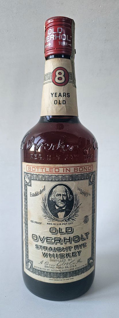 Old Overholt Straight Rye 8-Years Old Bottled in Bond 1950-1959, 100% (1 of 6)
