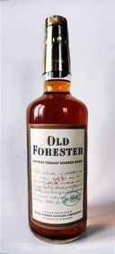 Old Forester Kentucky Straight Bourbon, 4/5 Qt. Bottled in 1969
