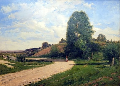 Albion H. Bicknell: Salem Road Woburn 1886 Oil/Canvas