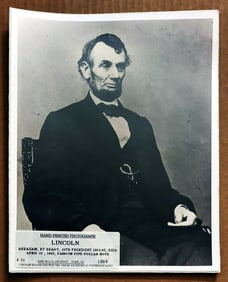 Abraham Lincoln, 1864 Photograph by Brady, Vintage Print