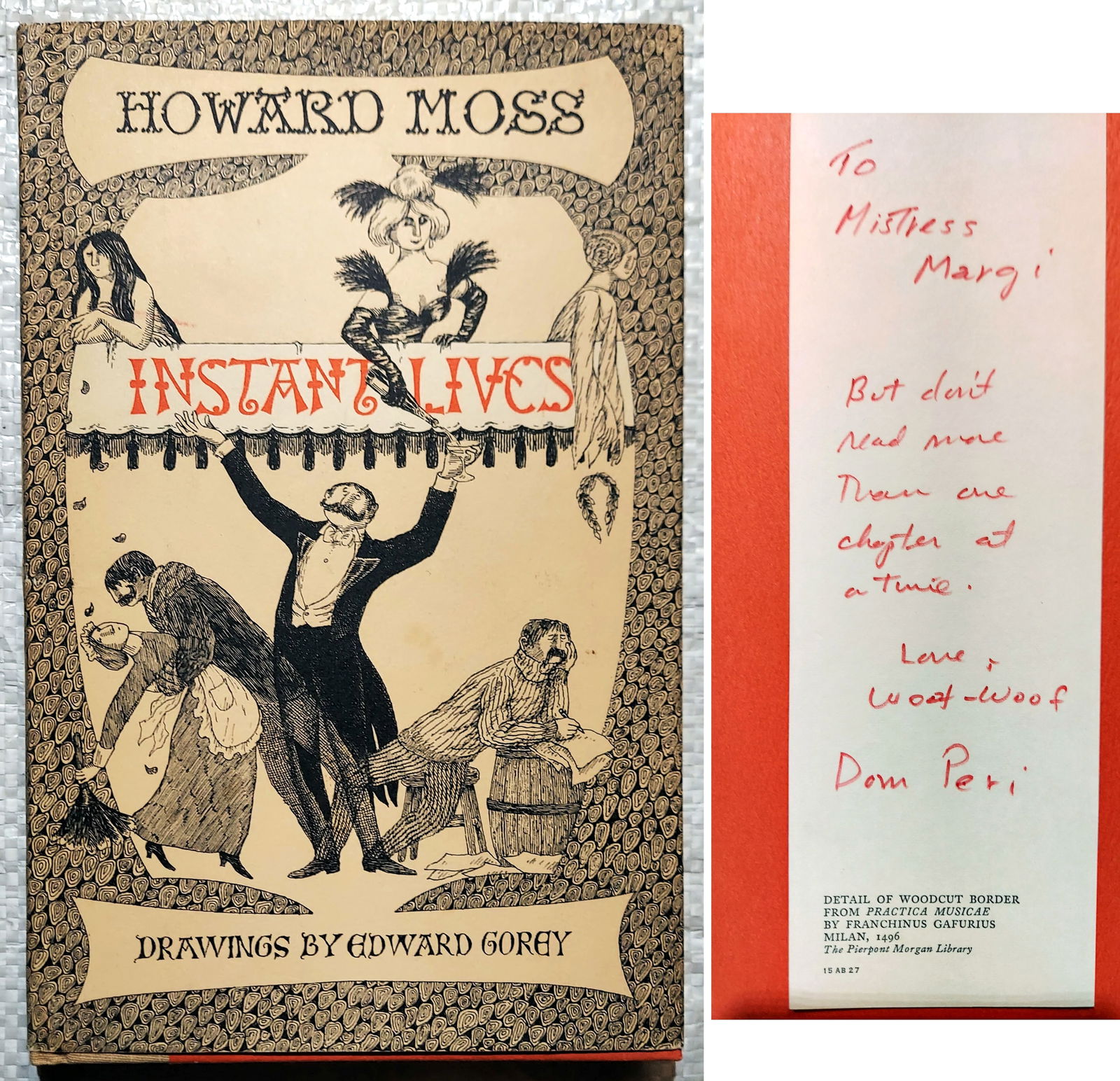 Howard Moss (Inscribed): Instant Lives, 1974 First Edition (1 of 5)