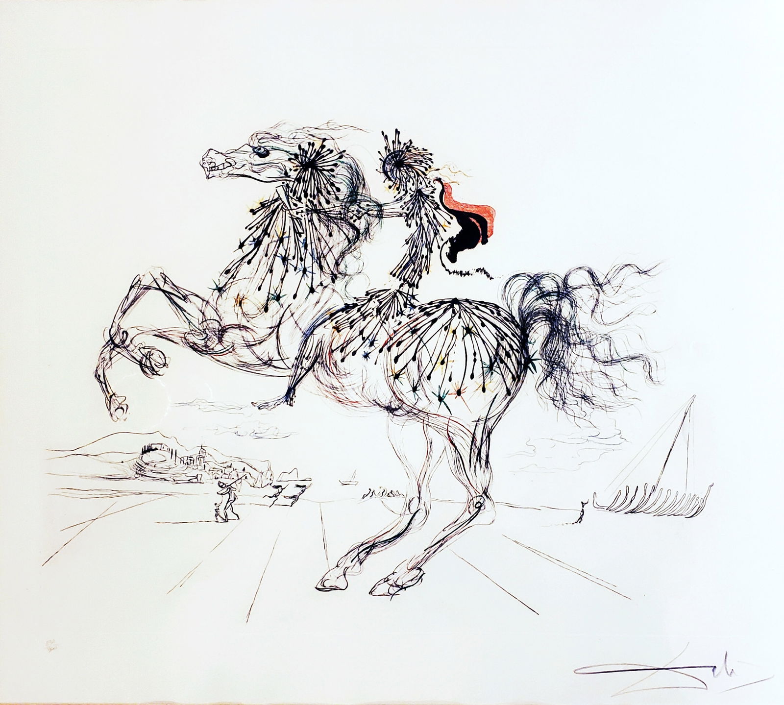 Salvador Dali, Signed: La Chevauchee Ed.232/300 Drypoint (1 of 6)