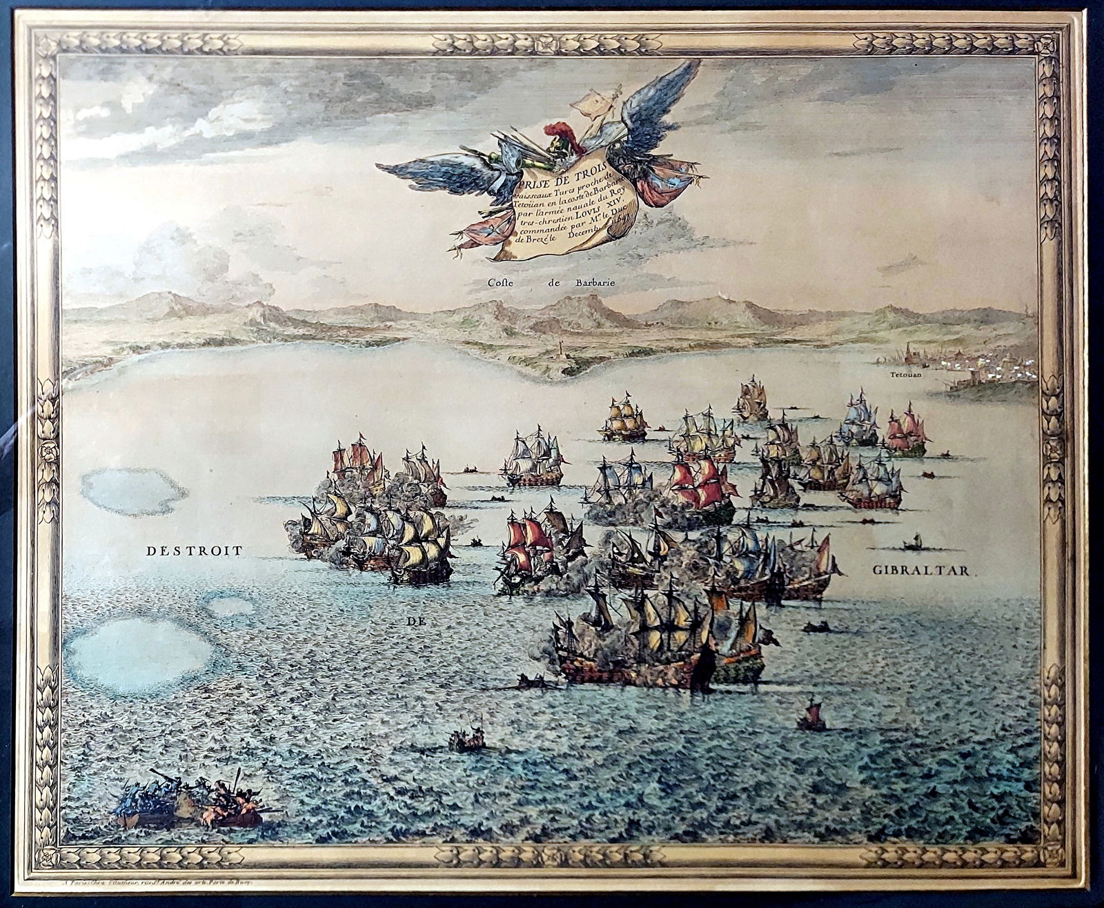 Capture of Turkish Ships near Tétoüan by French Navy 1643 Etching (1 of 6)