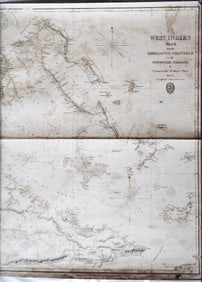 West Indies, Providence, Windward, Cuba 1834 British Admiralty Map