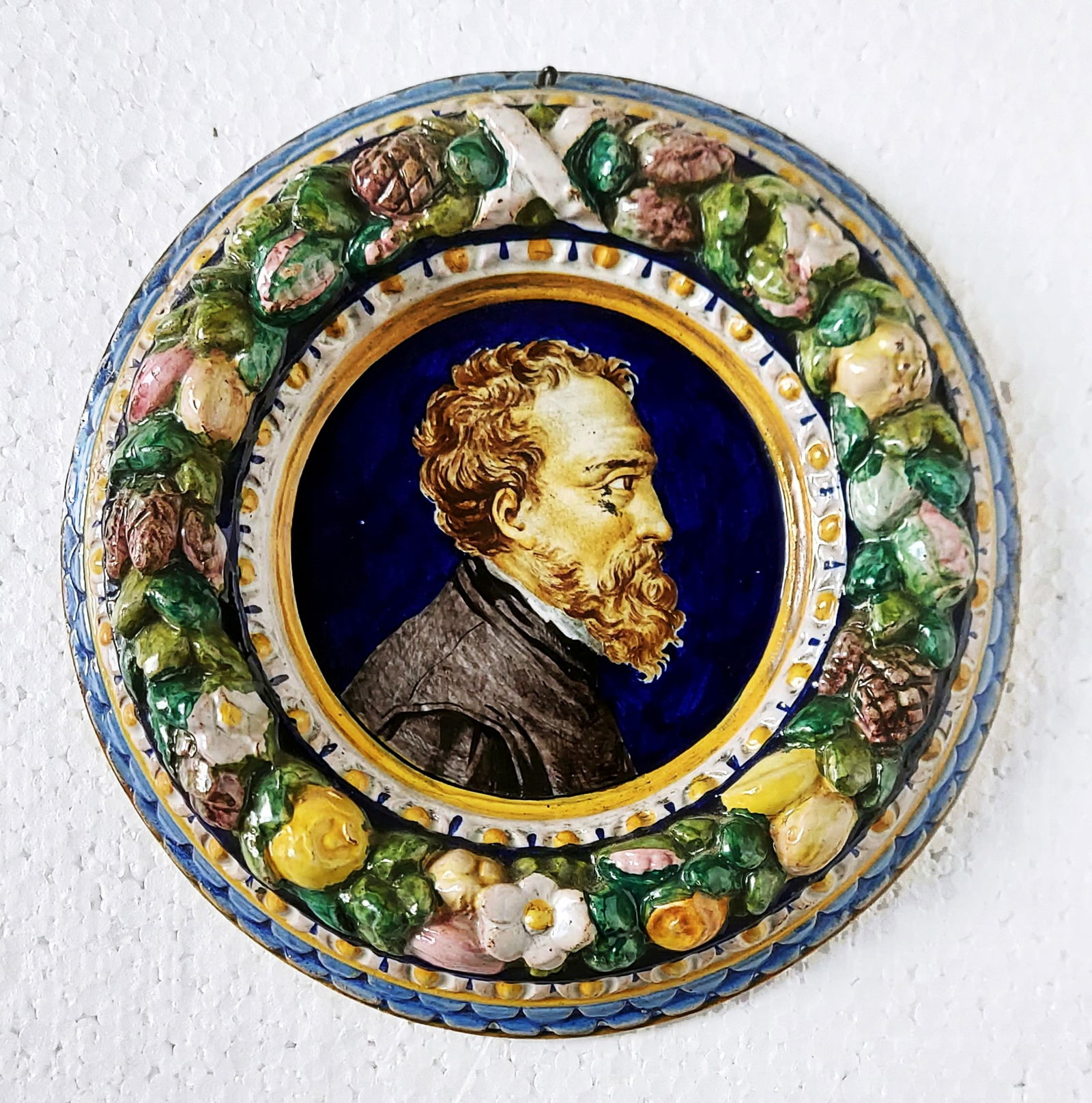 Della Robbia Glazed Roundel: Michelangiolo, Ed.30 Florence (1 of 5)