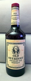 Old Overholt 1960s Straight Rye, 1960s. 1 Quart, 86 Proof. Old Overholt & Co. Cincinnati, Ohio.