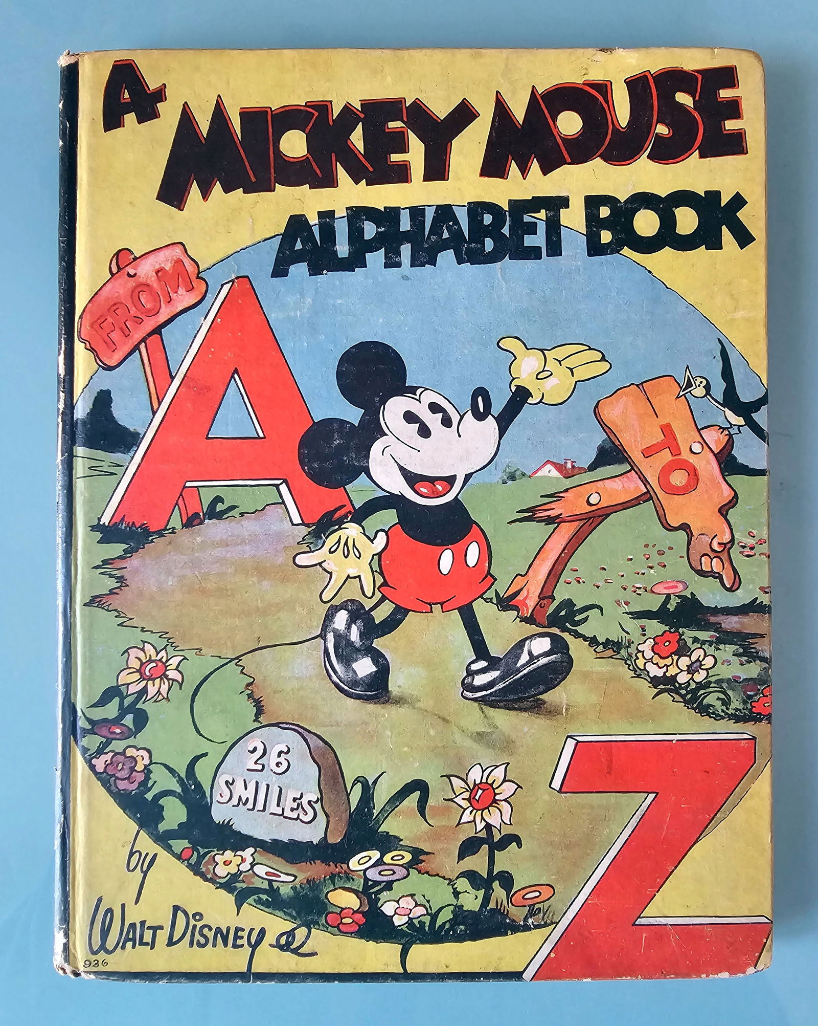 Walt Disney: Mickey Mouse Alphabet Book 26 Smiles 1936 First Edition (1 of 5)