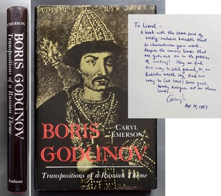 Caryl Emerson, Inscribed First Edition: Boris Godunov, 1986
