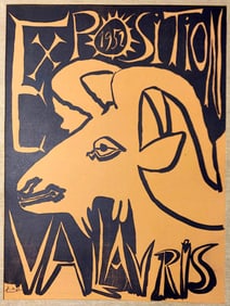 Pablo Picasso: Exposition Vallauris 1952 (La Chèvre) Linocut