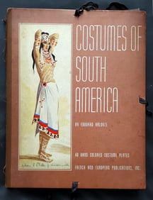 Édouard Halouze: Costumes of South America 1941 Pochoir 1941