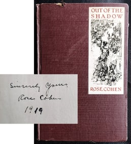 Rose Cohen, Inscribed/Signed: Out of the Shadow 1918 First Edition