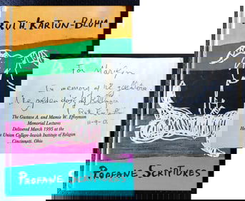 Ruth Kartun-Blum, Inscribed: Profane Scriptures 1999 First Edition