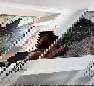 Isis Kischka: Quai Sur La Loire 1950s Oil/Canvas 64x51 in.