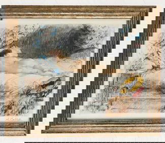 Antoine Calbet: Nue Allongée, 1920s Etching