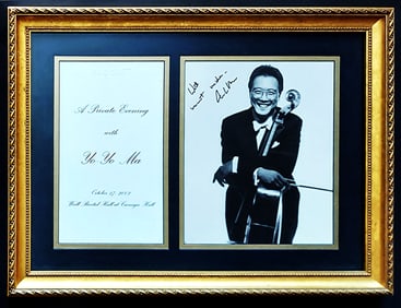 Yo-Yo Ma, Autographed Photograph, 2002 Carnegie Hall